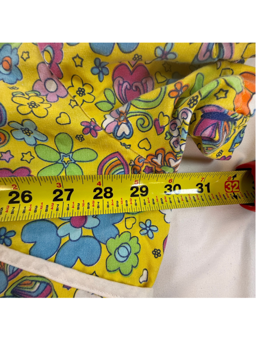 Salus Floral Butterfly Wrap Scrub Top Yellow Multicolor V-Neck Pockets Size 3X - Picture 5 of 5